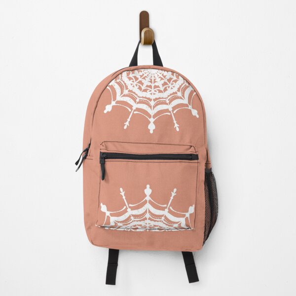 Item preview, Victorian Lace Spider Web Mandala - Coral + Snow designed and sold by Irene Estelle.