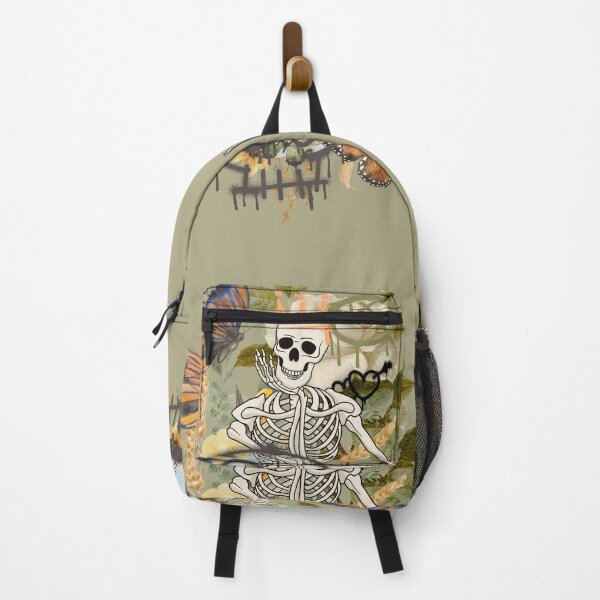 Item preview, Skeleton with white rose and graffiti designed and sold by VieBelieve.