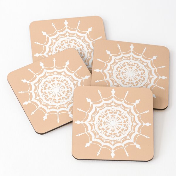 Item preview, Victorian Lace Spider Web Mandala - Melon + Snow designed and sold by Irene Estelle.