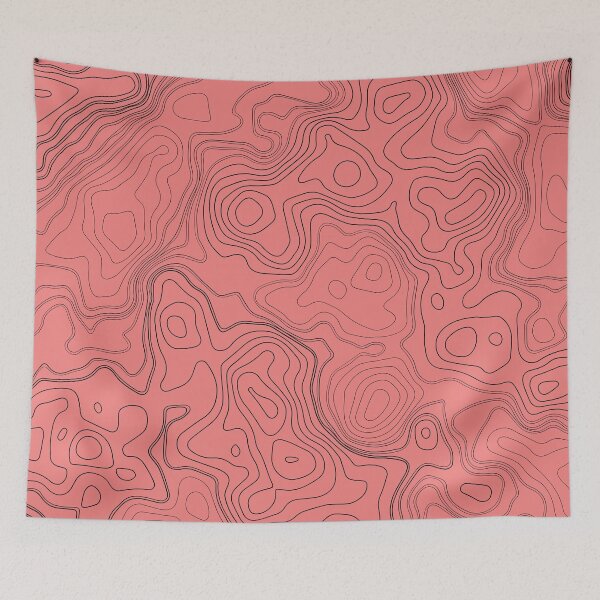 Item preview, Light Coral Topography Abstract Pattern. designed and sold by ARichArts.
