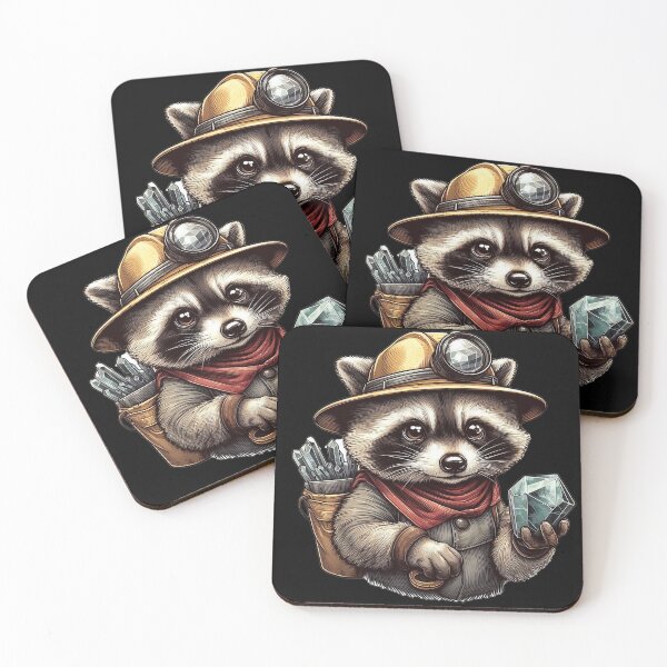 Item preview, A raccoon looks for minerals designed and sold by illustratorg.