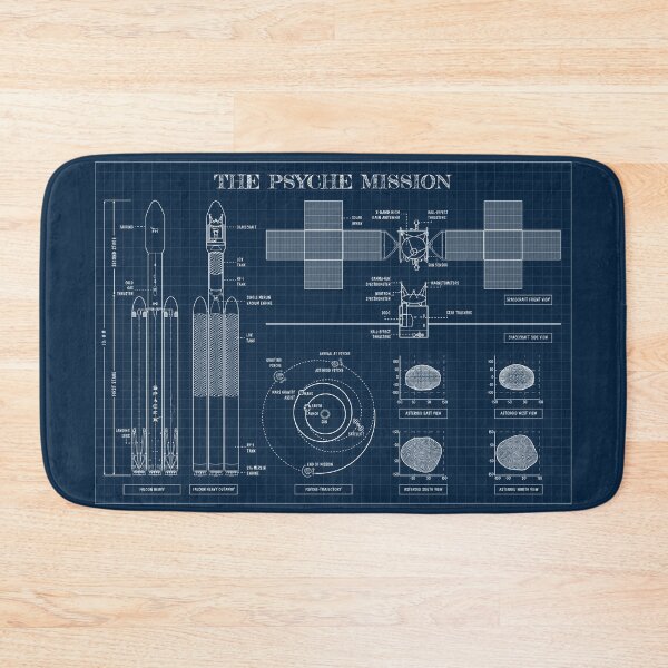 Item preview, Psyche Mission: A Mission to a Metal World (Horizontal Navy) designed and sold by BGALAXY.