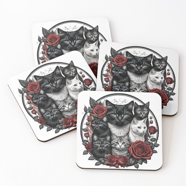 Item preview, Vintage Cats And Roses Eloquent design designed and sold by risingphoenix6.