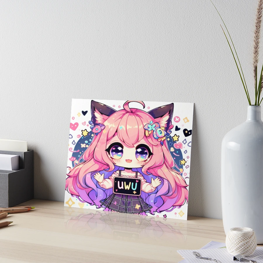 uwu girl sticker 3 | Art Board Print