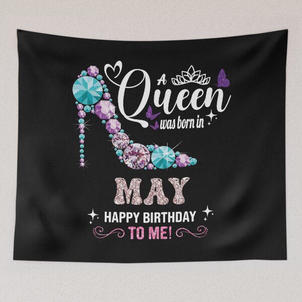 Item preview, A Queen Was Born In May Happy Birthday To Me Cute Women, Girls designed and sold by ZANNIX.