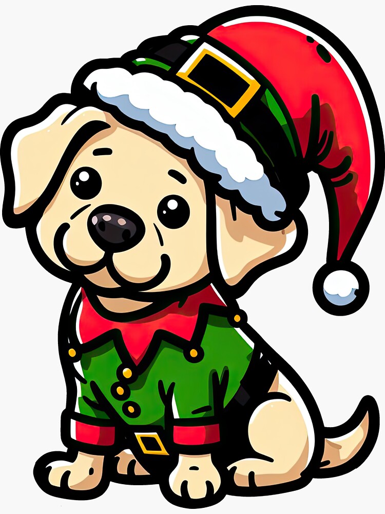 Great Pyrenees Dog Christmas Sticker for Sale by Artwoof