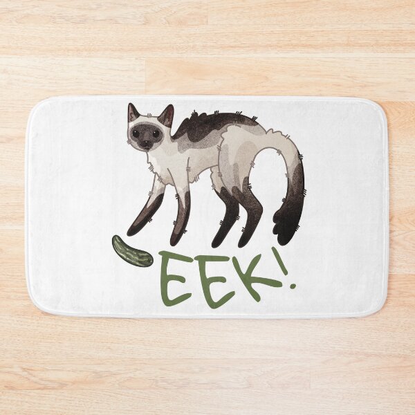 Item preview, Eek! - Funny cat and cucumber  designed and sold by FelineEmporium.