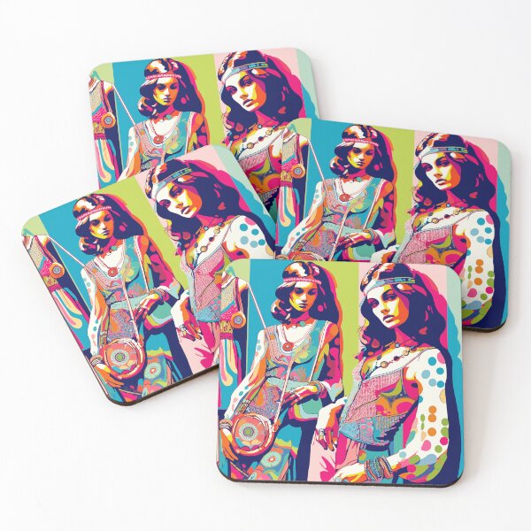 Item preview, Fashion models Vintage pattern hippie hippy girl flower power summer love designed and sold by Martymcflay.