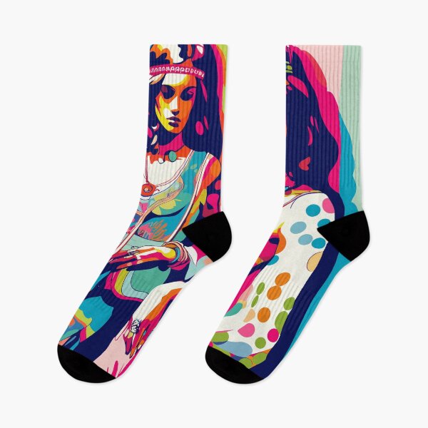 Item preview, Fashion models Vintage pattern hippie hippy girl flower power summer love designed and sold by Martymcflay.
