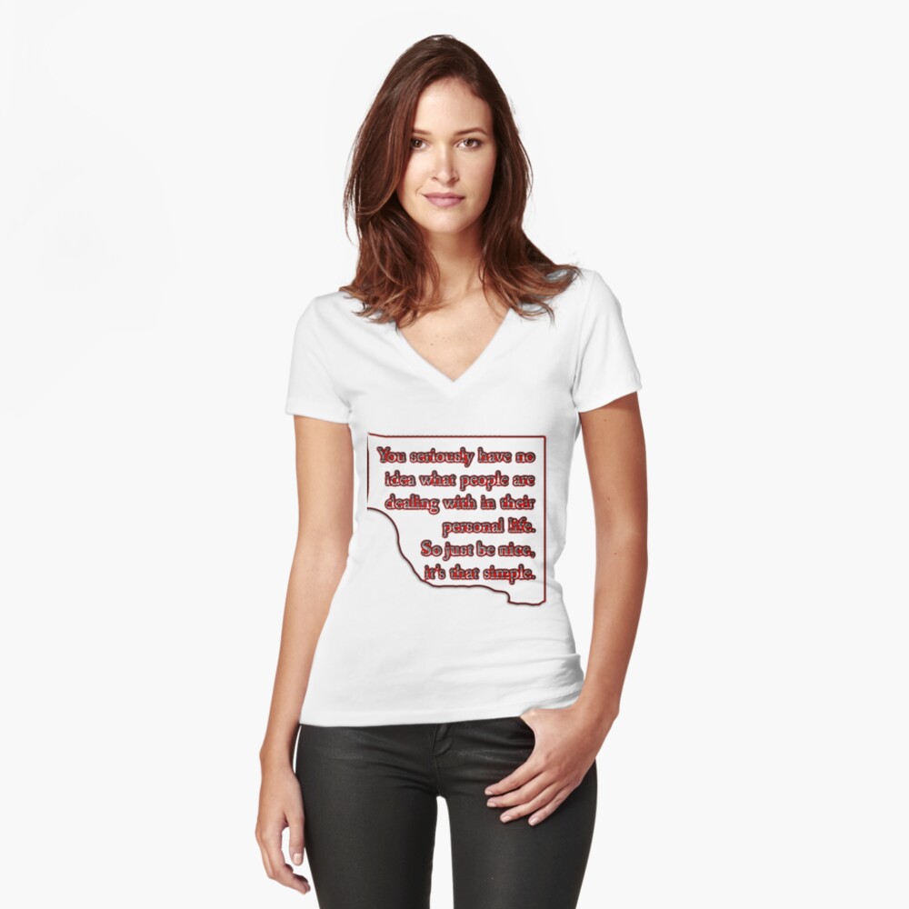 Item preview, Fitted V-Neck T-Shirt designed and sold by bywhacky.