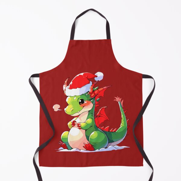 Item preview, cute christmas dragon in santa hat designed and sold by Niktarka.