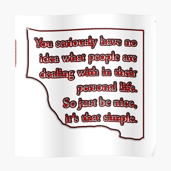 Be Nice Poster