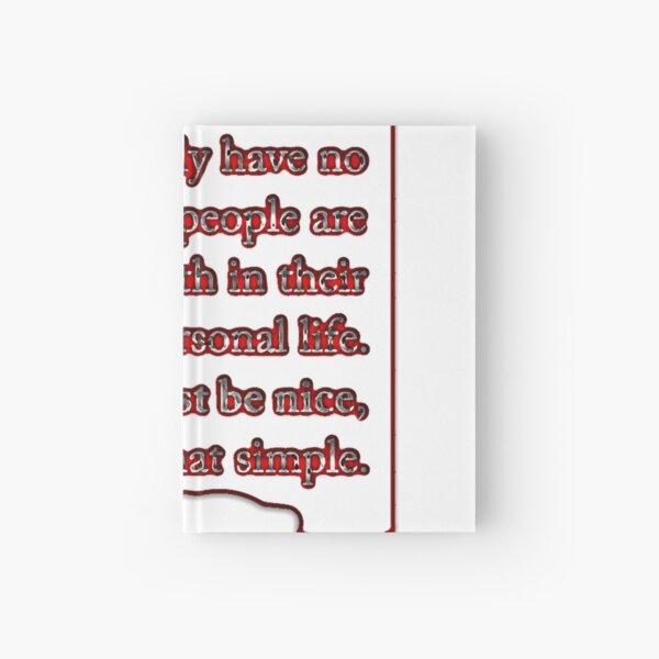 Be Nice Hardcover Journal