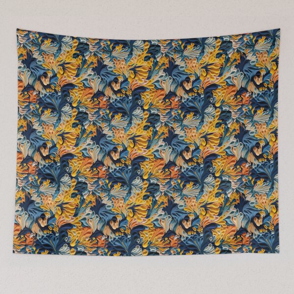 Item preview, Retro design that is reminiscent of floral pop art motifs made of fabric, wool and felt designed and sold by Pflugart.