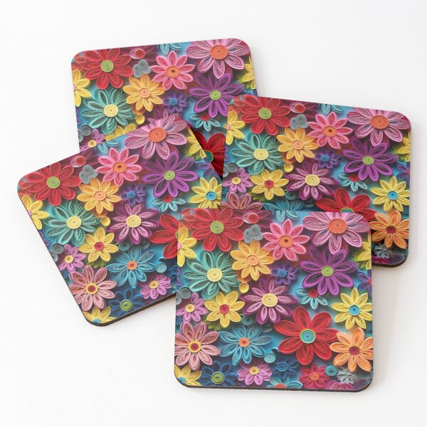 Item preview, Retro design that is reminiscent of floral pop art motifs made of fabric, wool and felt designed and sold by Pflugart.