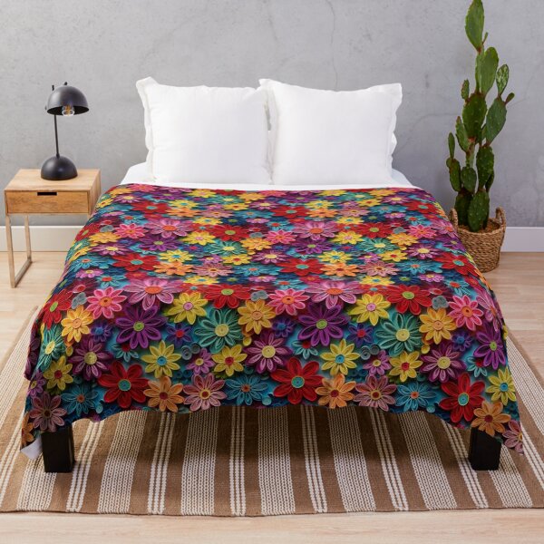 Item preview, Retro design that is reminiscent of floral pop art motifs made of fabric, wool and felt designed and sold by Pflugart.
