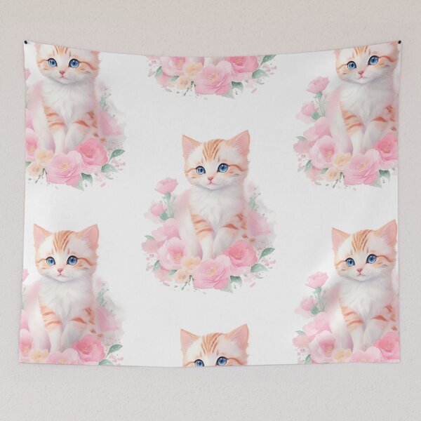 Item preview, Kitty in Bloom designed and sold by NickTaroDesign.