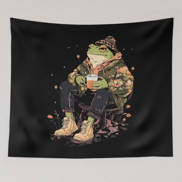Item preview, Cozy Frog Cottagecore Aesthetic designed and sold by trajeado14.