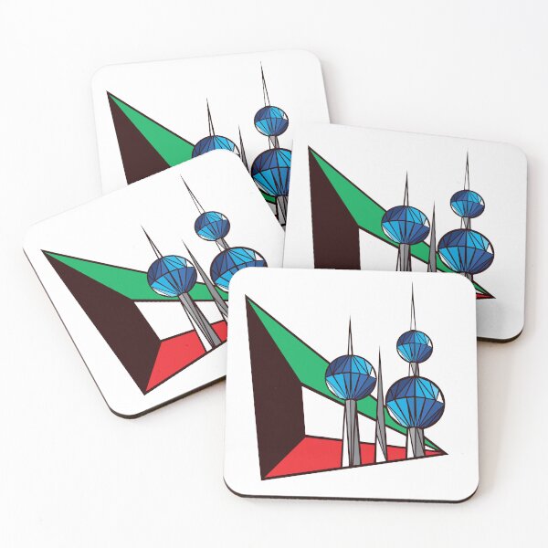 Item preview, Flag Of Kuwait & National Landmark Kuwait Towers designed and sold by House of Sadu by Craitza.