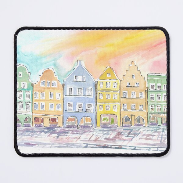 Item preview, Typical Bavarian Colorful Gothic Old Town Houses designed and sold by artshop77.