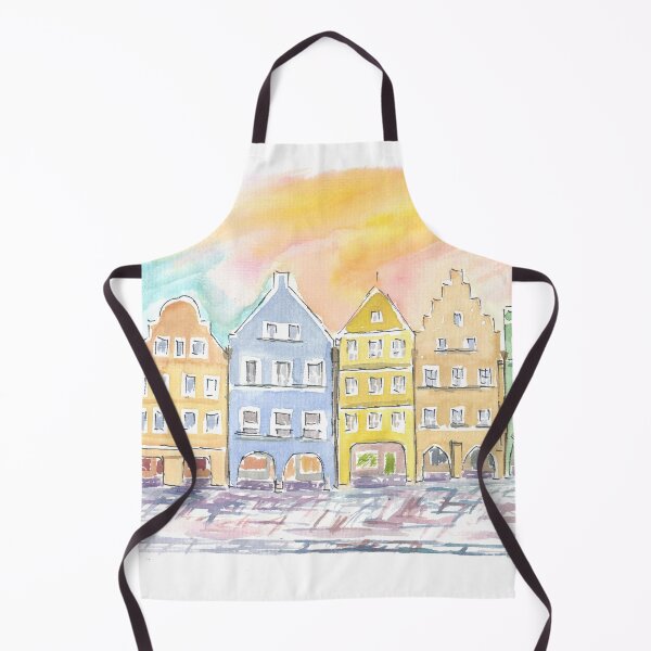 Item preview, Typical Bavarian Colorful Gothic Old Town Houses  designed and sold by artshop77.