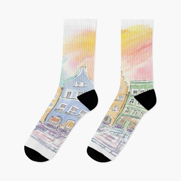 Item preview, Typical Bavarian Colorful Gothic Old Town Houses  designed and sold by artshop77.