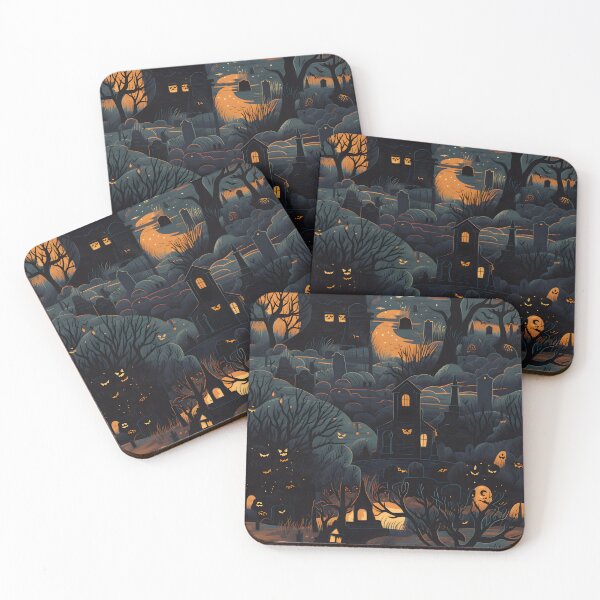Item preview,  Halloween cemetery seamless image 5 designed and sold by Witchanun Komutthong.