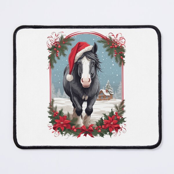 Item preview, christmas shire horse, xmas heavy horse designed and sold by QuirkyTease.