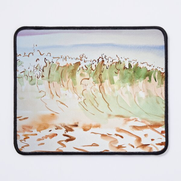 Item preview, Green Wave and Sea Swimmer Watercolor Painting designed and sold by MikeJory.