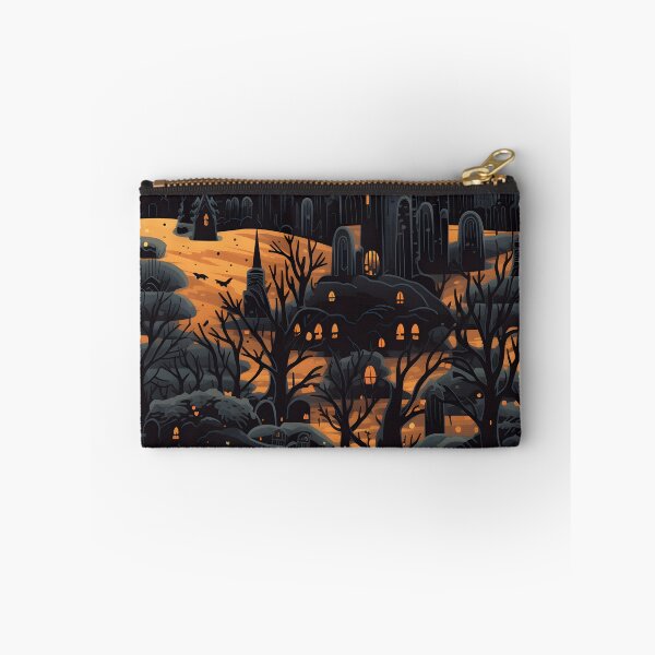 Item preview, Halloween cemetery seamless image 3 designed and sold by Witchanun Komutthong.