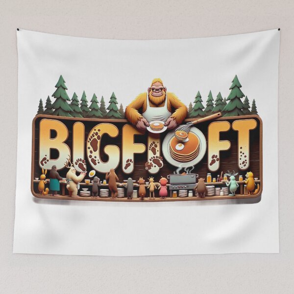 Item preview, Bigfoot's Massive Footprint - Sasquatch Wilderness Art designed and sold by The-Library.