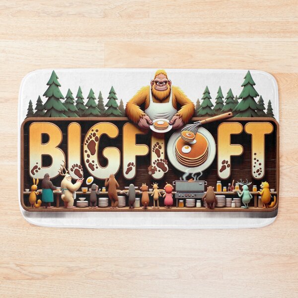 Item preview, Bigfoot's Massive Footprint - Sasquatch Wilderness Art designed and sold by The-Library.