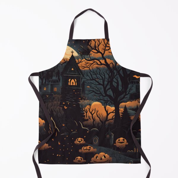 Item preview, Halloween cemetery seamless image 1 designed and sold by Witchanun Komutthong.