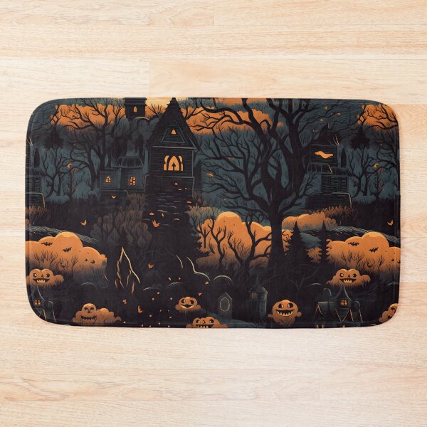 Item preview, Halloween cemetery seamless image 1 designed and sold by Witchanun Komutthong.
