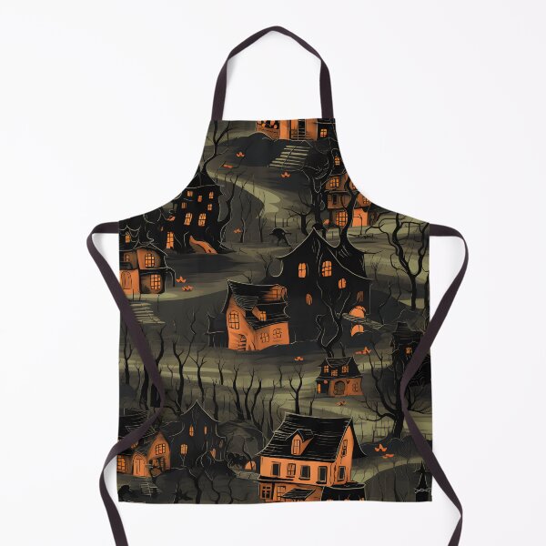 Item preview, halloween haunted village seamless picture 4 designed and sold by Witchanun Komutthong.