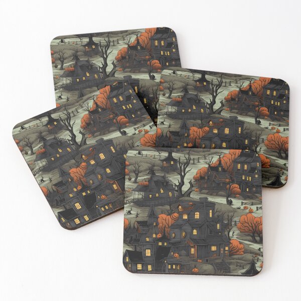 Item preview, halloween haunted village seamless picture 3 designed and sold by Witchanun Komutthong.