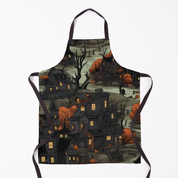 Item preview, halloween haunted village seamless picture 3 designed and sold by Witchanun Komutthong.