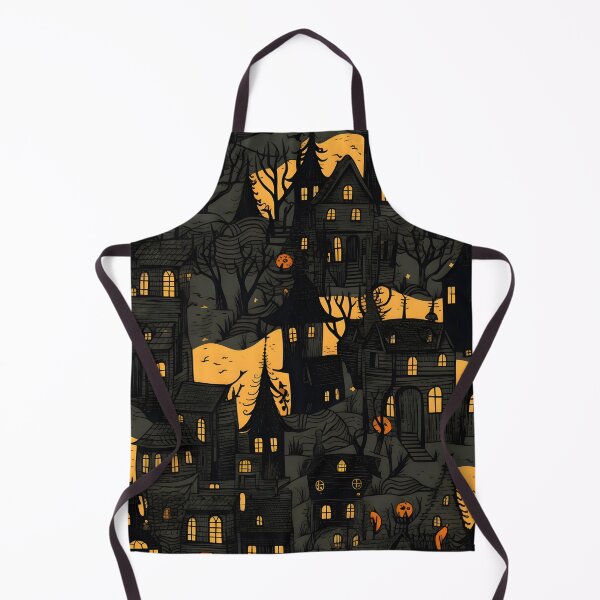 Item preview, halloween haunted village seamless picture 2 designed and sold by Witchanun Komutthong.