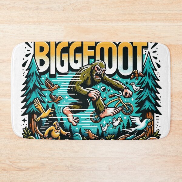 Item preview, Bigfoot's Gigantic Footprint - Sasquatch Wilderness Art designed and sold by The-Library.