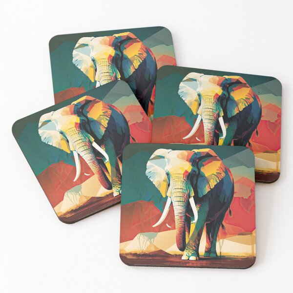 Item preview, Explore Simplistic & Minimalistic African Elephant Art designed and sold by ArtificialGenes.
