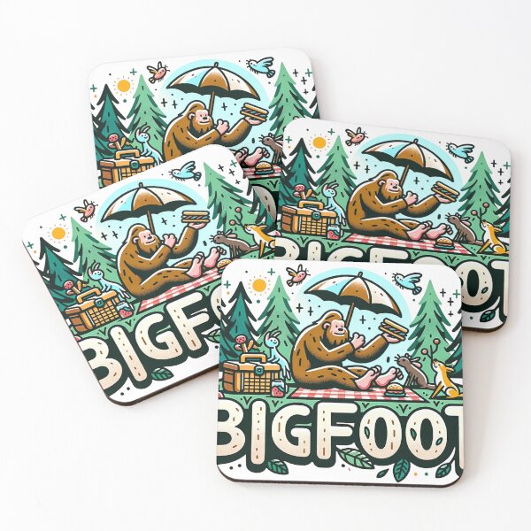 Item preview, Bigfoot's Mighty Footprint - Sasquatch Wilderness Art designed and sold by The-Library.