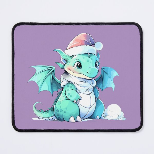 Item preview, cute christmas dragon in santa hat designed and sold by Niktarka.
