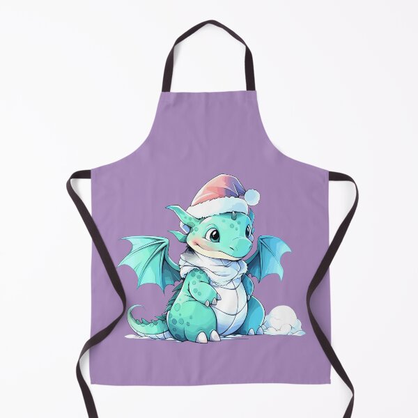 Item preview, cute christmas dragon in santa hat designed and sold by Niktarka.