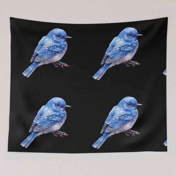 Item preview, Watercolor blue bird designed and sold by AI-Only Creations.