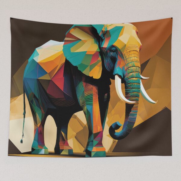 Item preview, Explore Simplistic & Minimalistic African Elephant Art designed and sold by ArtificialGenes.