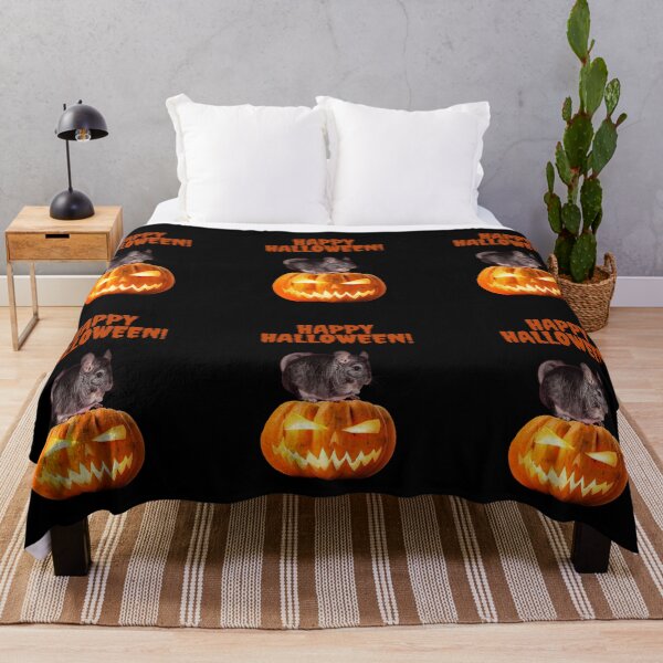 Item preview,  Happy Halloween Chinchilla and pumpkin Funny Pets  designed and sold by Daria-Shop.