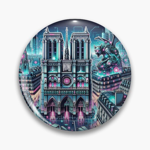 Item preview, Cyberpunk Reverie: The Neo-Notre Dame of Paris designed and sold by JohannesLux.