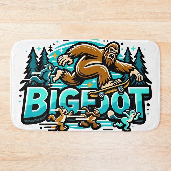 Item preview, Bigfoot's Enormous Footprint - Sasquatch Wilderness Art designed and sold by The-Library.
