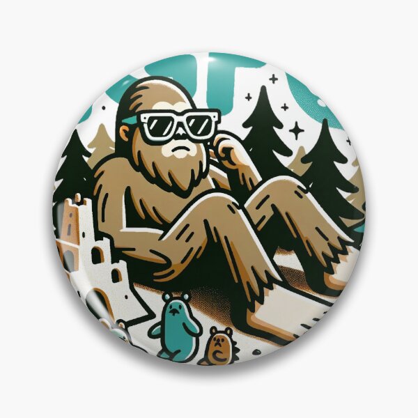 Item preview, Bigfoot's Enormous Footprint - Sasquatch Wilderness Art designed and sold by The-Library.