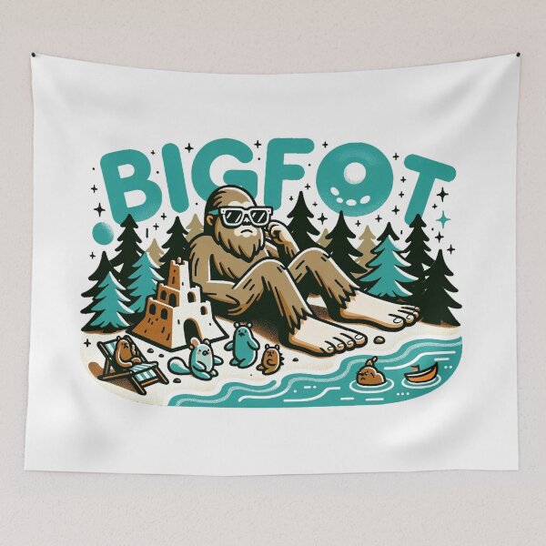 Item preview, Bigfoot's Enormous Footprint - Sasquatch Wilderness Art designed and sold by The-Library.